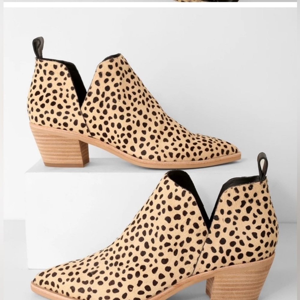 Dolce Vita Leopard Print Ankle Boots
